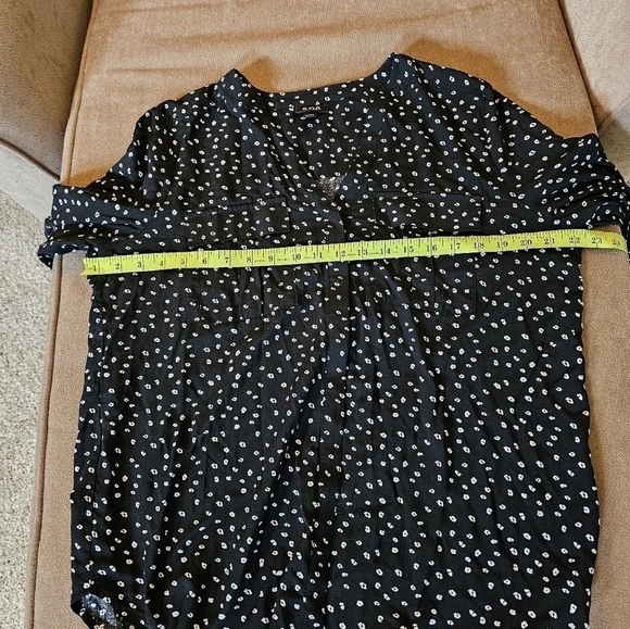 Ana Button Down 3/4 Sleeve Floral Print Blouse Size M - Picture 9 of 11